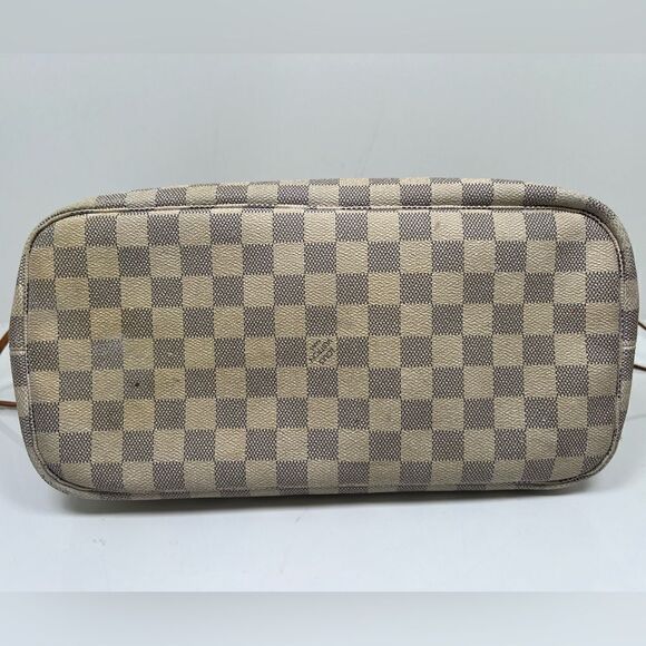 Authentic Louis Vuitton Damier Azur Neverfull MM Tote Bag - Picture 4 of 15